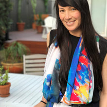 Load image into Gallery viewer, WILD SILK black cockatoo scarf
